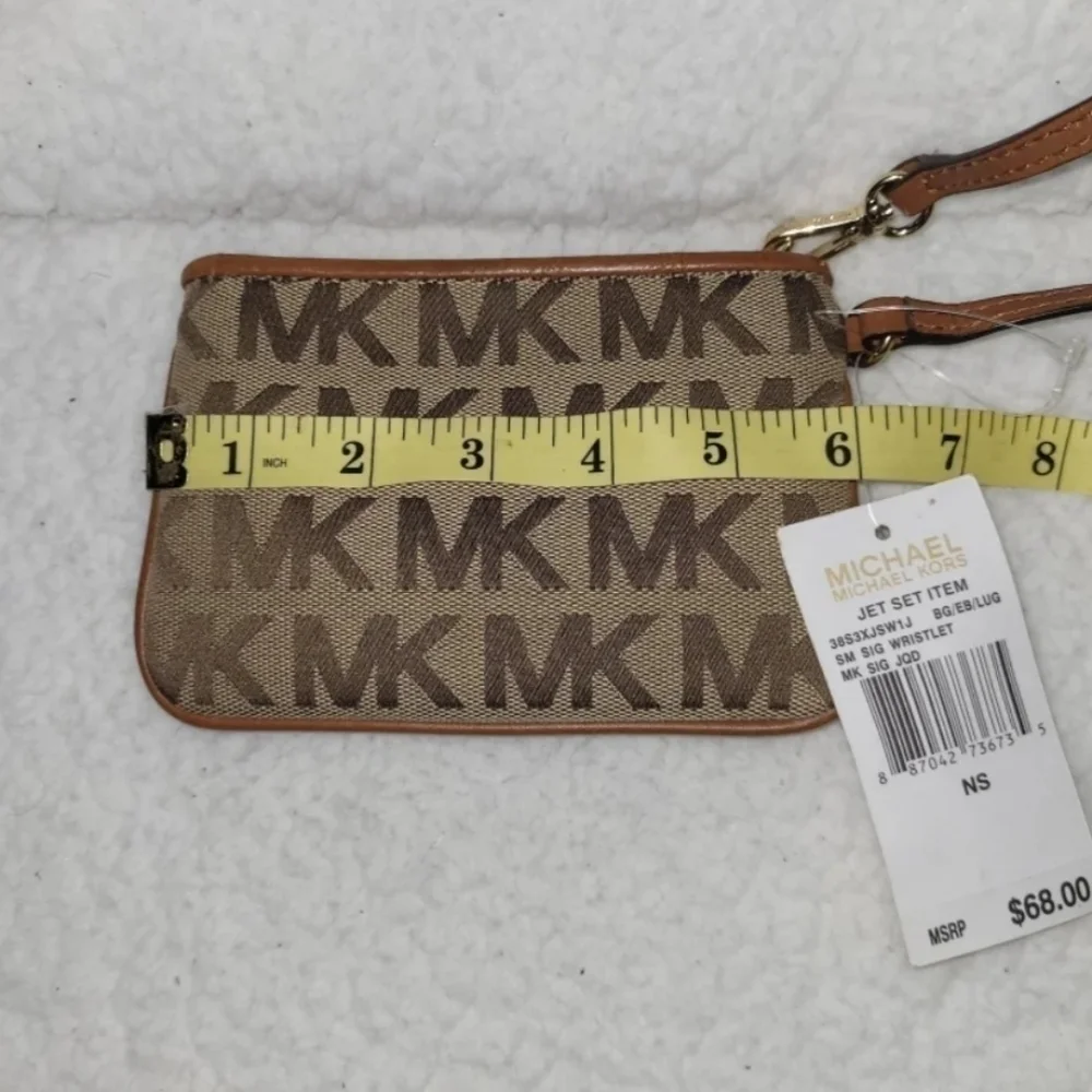 Michael Kors Jet Set Jacquard Signature Wristlet NEW